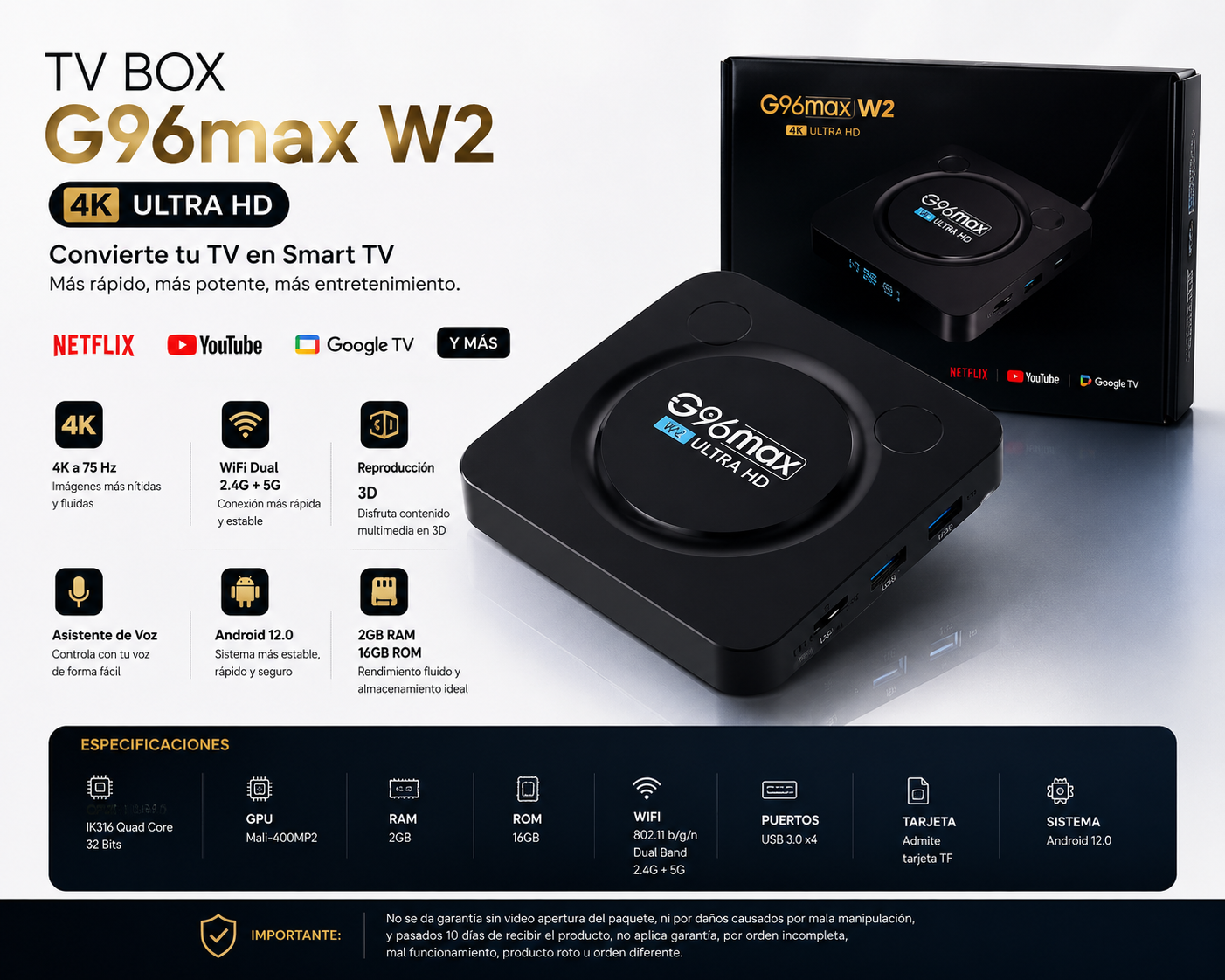Te Tv Box 4k Ultra Hd