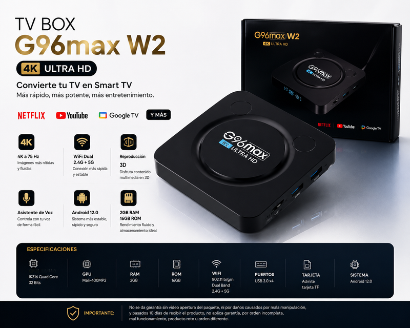 Te Tv Box 4k Ultra Hd
